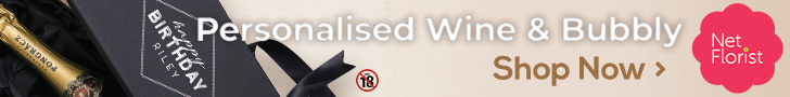 Personalised wine & bubbly from NetFlorist (18+)